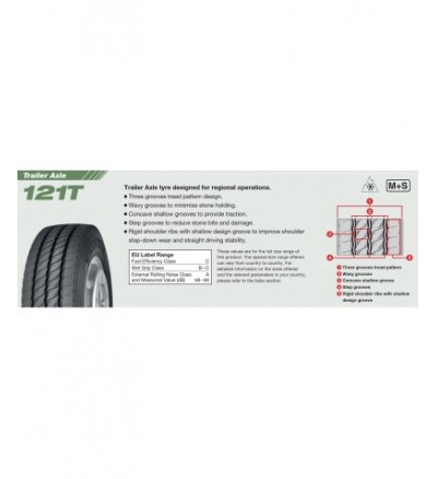 Anvelopa CAMION VARA YOKOHAMA 121T 285/70R19.5 150/148J  [1]